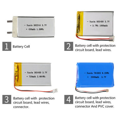 بطارية الليثيوم البوليمرية القابلة لإعادة الشحن 3.7 فولت 8mAh - 20000mAh سعة
