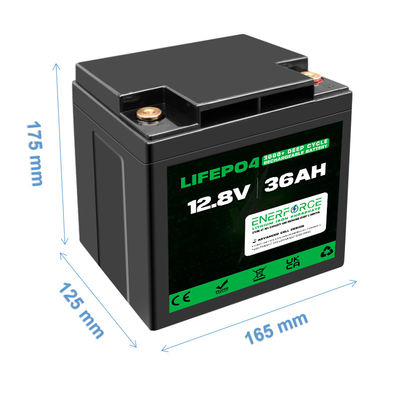 36Ah 12V بطارية ليتيم LiFePO4 قابلة لإعادة الشحن للأدوات الكهربائية والألعاب الكهربائية
