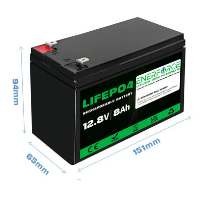 بطارية 8Ah 12V LiFePO4 لأنظمة الطاقة الشمسية والرياح و UPS احتياطي