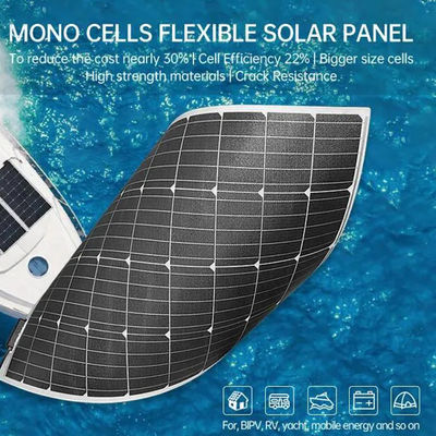 OEM المحمول المحمول 100W الألواح الشمسية المرنة للمشي لمسافات طويلة معتمدة CE CB TUV