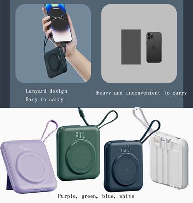 بنك الطاقة المحمول اللاسلكي المدمج 15000mAh 20000mAh OEM مع شاشة LED