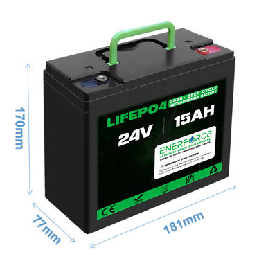 15AH 24V بطارية LFP للسيارات المتحركة سكوتر الذهاب كارت كارت الغولف