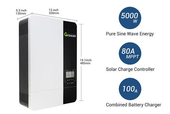 غروات SPF3500ES SPF5000ES عاكس الطاقة الشمسية 48 فولت خارج الشبكة لنظم الألواح الشمسية 5kVA 5kW