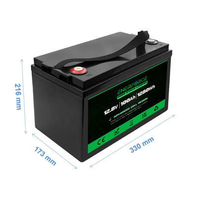 Enerforce 12V 100Ah Lifepo4 بطارية قابلة لإعادة الشحن لنظام التخزين الشمسي المنزلي
