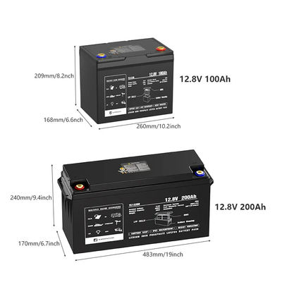 12v 24v 100ah 120ah 200ah 300ah Lifepo4 Bluetooth بطارية الفوسفات الحديدي بطارية 100 كيلوواط حزمة الليثيوم مع Bluetooth